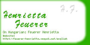 henrietta feuerer business card